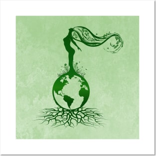 Mother Earth - Grunge Green 02 Posters and Art